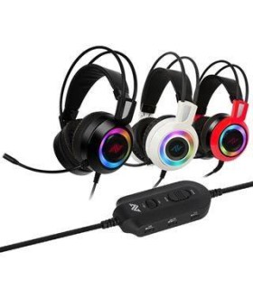 AURICULARES GAMING ABKONCORE CH60 BLACK REAL 7.1 RGB LED