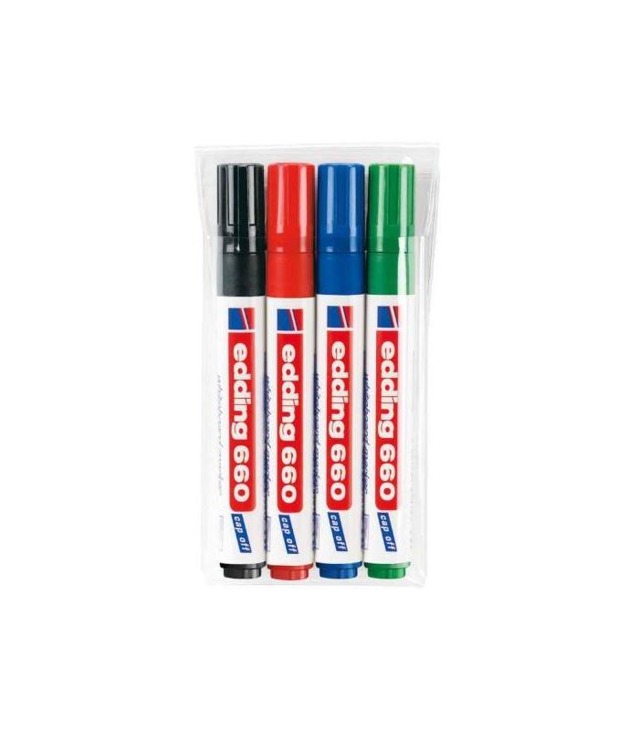 ESTUCHE 4 MARCADORES 660 PIZARRA BLANCA SURTIDOS EDDING 660/4 S