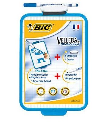 PIZARRA VELLEDA BLANCA + ROTULADOR AZUL MODELO 1721 VELLEDA 841360