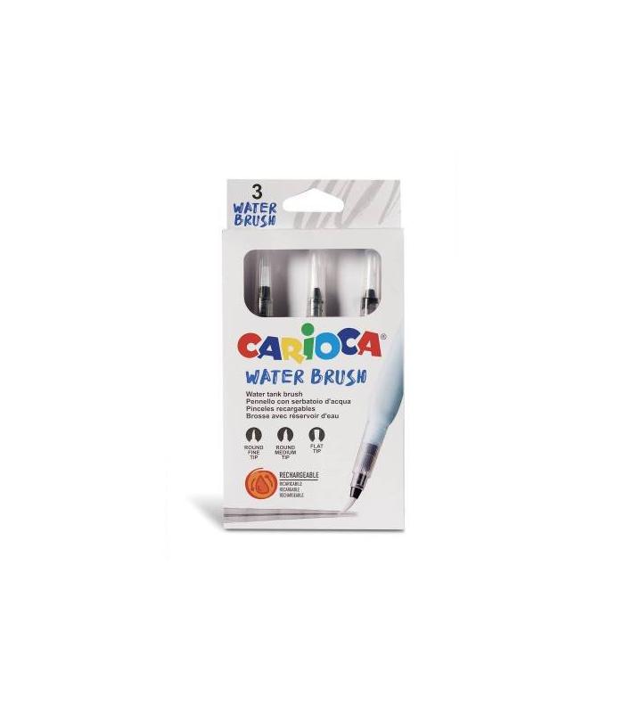 Carioca Pinceles Recargables Water Brush - 3 Uds