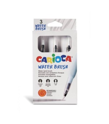 Carioca Pinceles Recargables Water Brush - 3 Uds