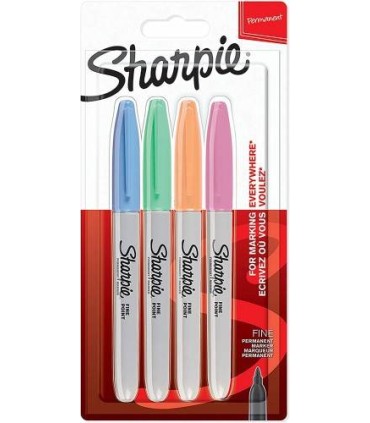 FINE BLSTER 4 COLORES SURTIDOS PASTELES SHARPIE 2065402