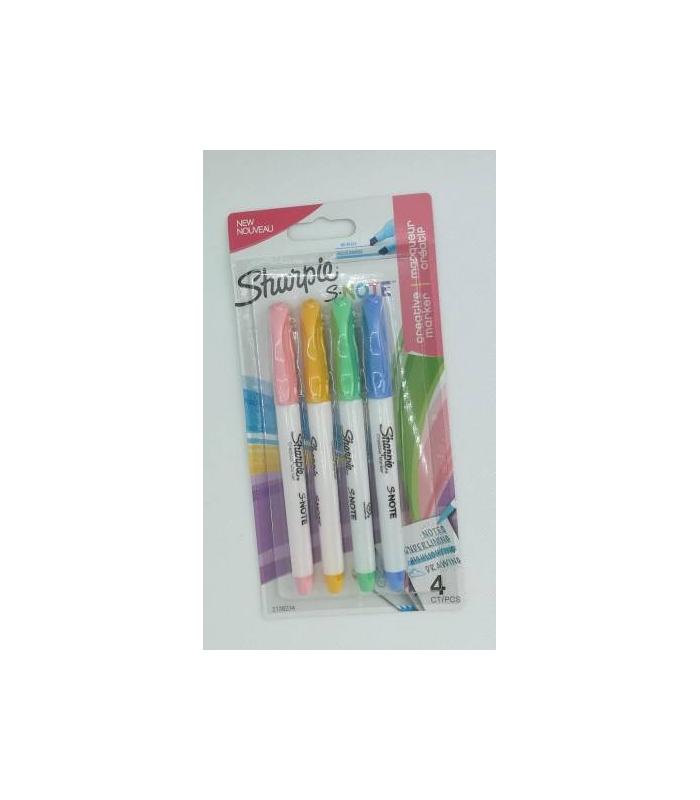 SNOTE MARCADORES BLSTER 4 UNIDADES COLORES SURTIDOS SHARPIE 2138234
