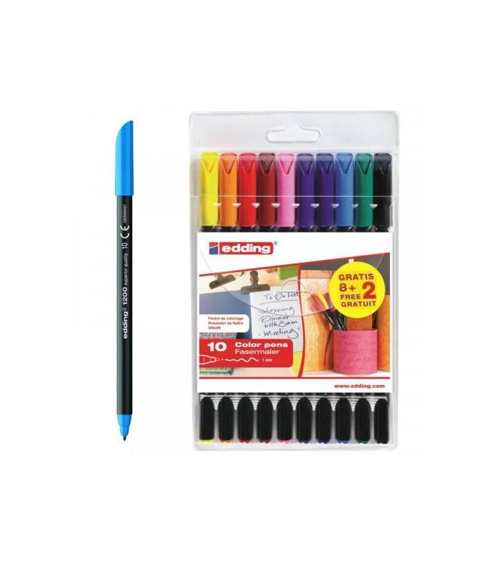 BOLSA CON 8+2 ROTULADORES EDDING 1200 EDING 1200-8+2S