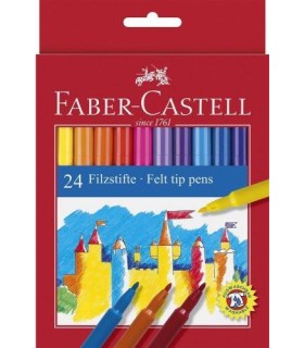 ESTUCHE CARTN 24 ROTULADORES ESCOLARES FABER CASTELL 554224