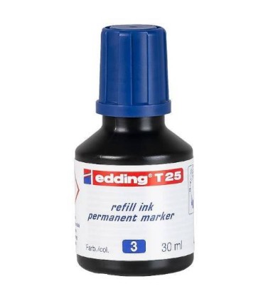 FRASCO TINTA PARA RELLENAR 25ML AZUL EDDING T25-003