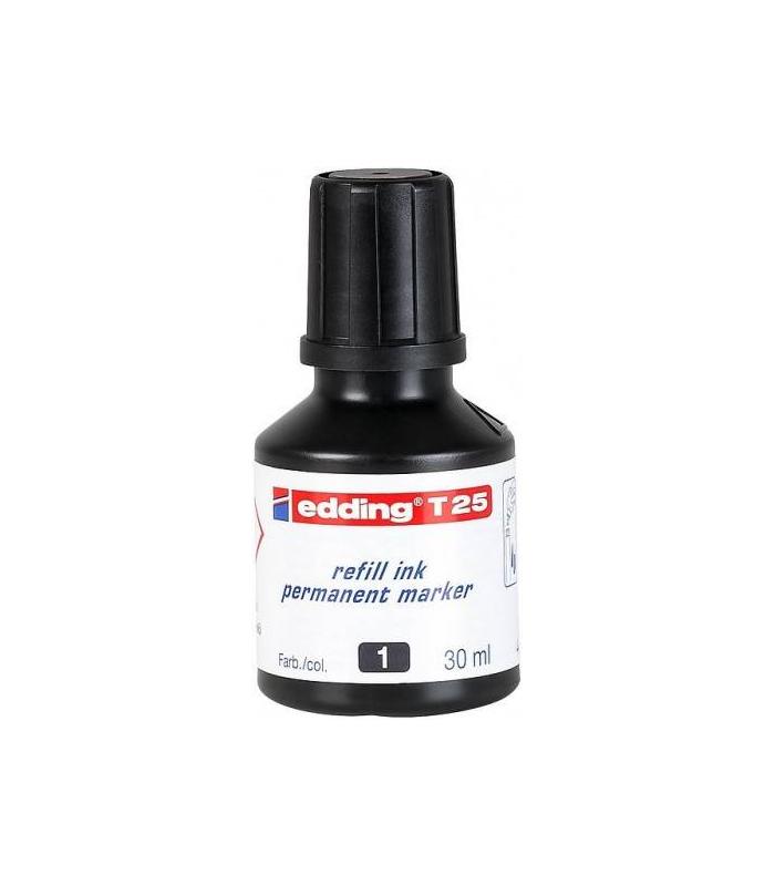 FRASCO TINTA PARA RELLENAR 30ML NEGRO EDDING T25-001