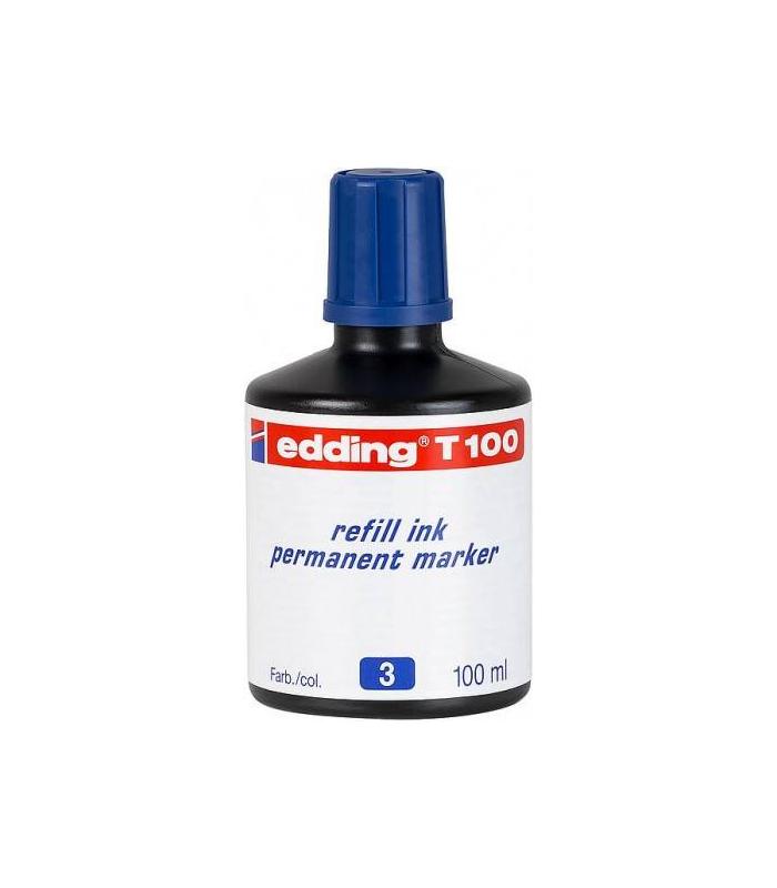 FRASCO TINTA PARA RELLENAR 100ML AZUL EDDING T100-03