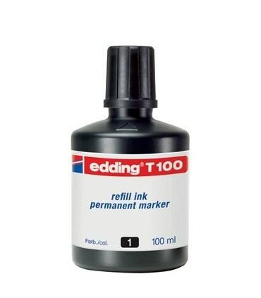 FRASCO TINTA PARA RELLENAR 100ML NEGRO EDDING T100-01