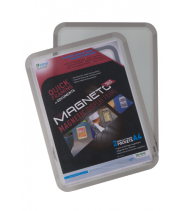 PACK DE 2 MARCO MAGNTICO MAGNETO SOLO A4 PLATA TARIFOLD 195030
