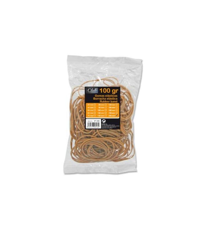 BOLSA 100 GR. GOMAS ELASTICAS N 20 DE 20 CM. LARGO OFFICE CLUB 320516