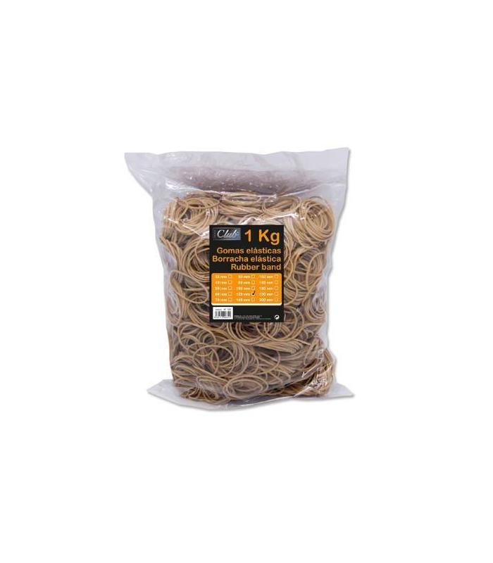 BOLSA 1 KG. GOMAS ELASTICAS N 120 DE 12 CM. LARGO OFFICE CLUB 300832