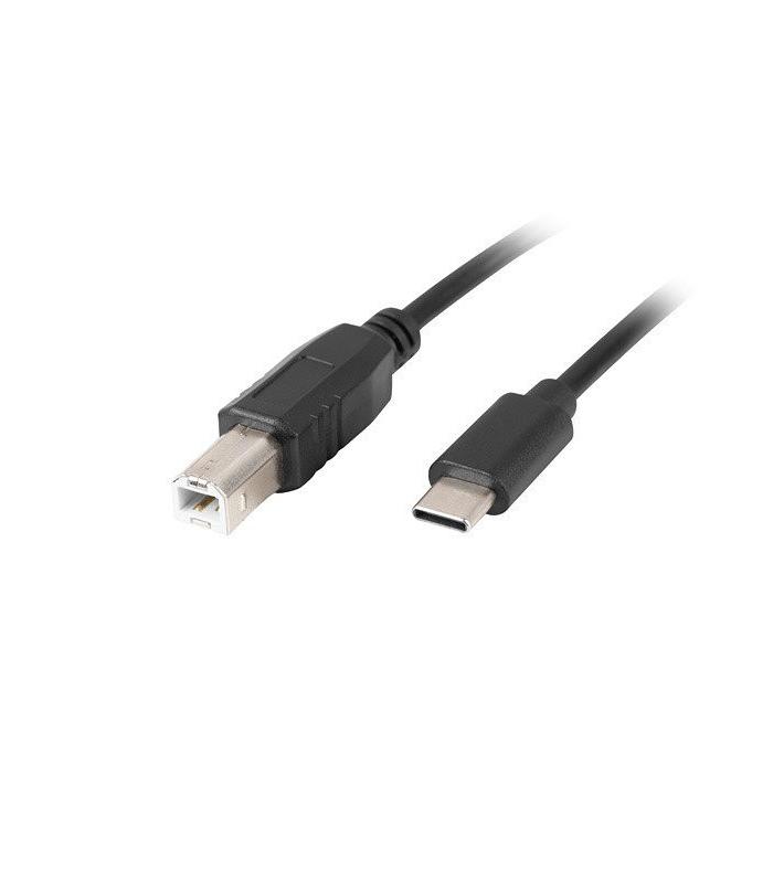 CABLE LANBERG USB C MACHO A USB B 2.0 MACHO 3M NEGRO