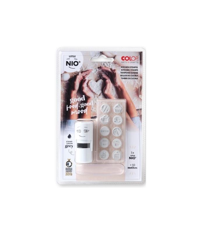 BLISTER IMPRENTILLA LITTLE NIO 10 PICTOS TEMTICA \"COCINA\" COLOP NIL008