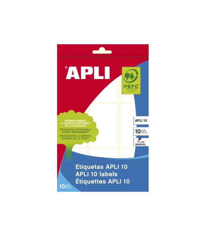 APLI 01650 etiqueta autoadhesiva Rectngulo Permanente Blanco 90 pieza(s)