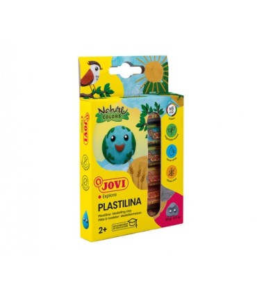 ESTUCHE PLASTILINA 6 BARRAS DE 15GR COLORES SURTIDOS GAMA NATURE JOVI 90/6N