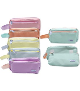 PORTATODO TACTO SUAVE PASTEL DOBLE C/ASA COLORES SURTIDOS LAGART 329272